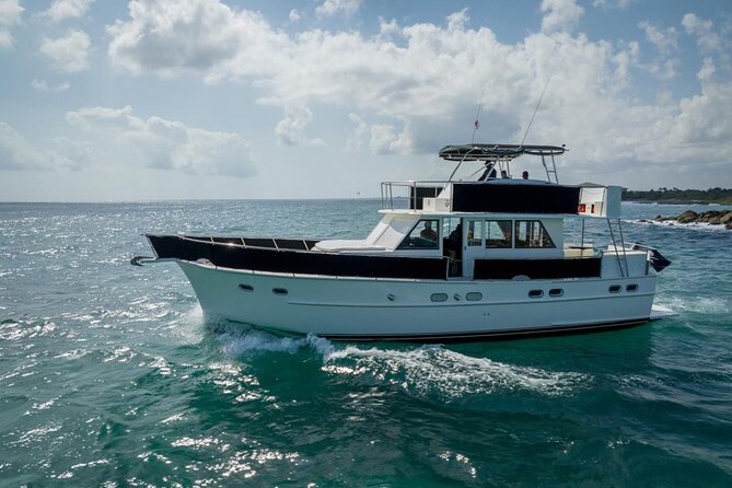 2 Hour Sunset-53' Hatteras Tulum, Playa Del Carmen, Riviera Maya - Price and Value Math: $700 Per Group, Plus the Marina Fee