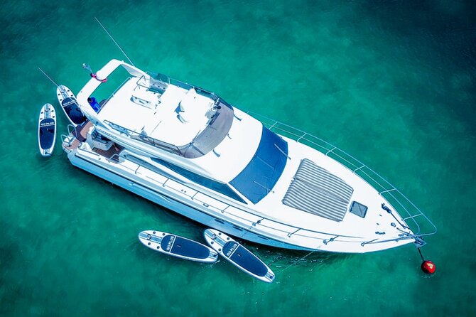 4 Hour - 47' Azimut, Tulum, Playa del Carmen, Riviera Maya - Paddle boards plus snorkeling: building options for different comfort levels