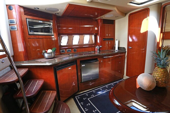 5H Private Lux 40' Yacht All Inclusive - Tulum & Playa del Carmen - Stop 1 at the reef near InHa: turtles, snorkeling calm water, and optional fishing