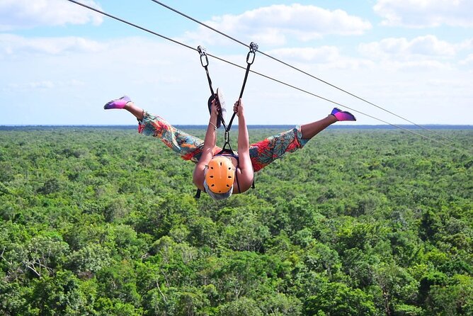 Adventure day to Tulum: ATVs, Cenote, Ziplines, lunch & transport - Zipline Circuit + Water Zipline: 6 Runs with a Real Feel for Heights