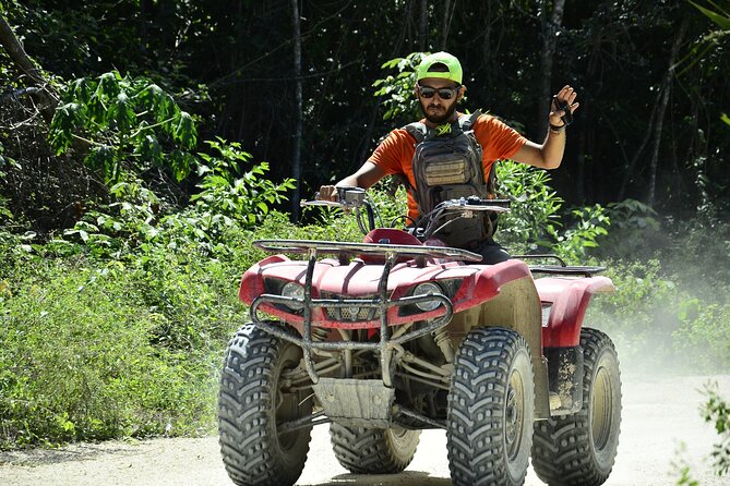 Adventure in ATV, Cenote swimming, snack & transportation - Cenote swimming: your plan for cold water, cave paths, and eye protection