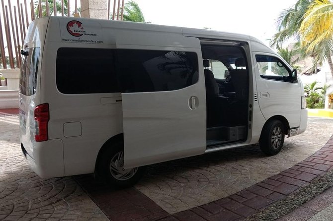 Airport Transfers to Puerto Aventuras - Private van (ROUND TRIP) FLAT RATE - Return Pickup Timing: Route Time Plus 2.5 Hours for Flight Safety