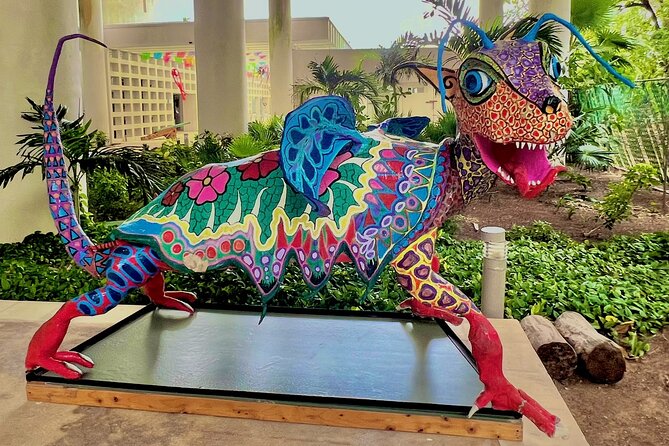 Cancun gems: Mayan Museum, Beach watching, Local Market, & Lunch - Mayan Museum of Cancun: ceiba trees, “snake nest,” and alebrijes in the gardens