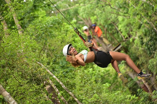 Experience in Atvs in the Mayan Jungle with Cenote and Zip Line - Zipline over the jungle: the final adrenaline hit