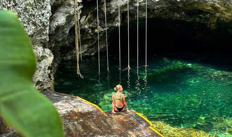 From Tulum: Tulum, Cenote and Turtle Swim Tour at Akumal - Canamayte’s Mariposa cenote: swim in clear, natural water