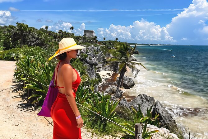 Guided tour to Tulum & Cobá ruins + Cenote + Buffet + PDC - Tulum Archaeological Site: cliff views, daily life stories, and a guided 90 minutes