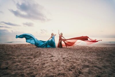 Luxurious Flying Dress Photoshoot in Riviera Maya - The Beach Location and the “Direction” Part of the Magic