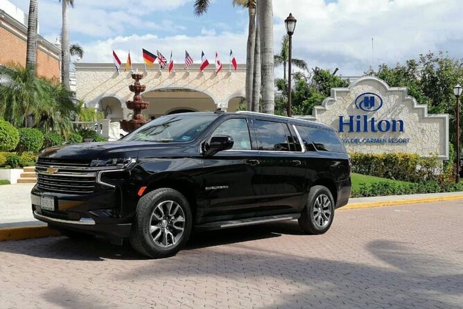 Luxury SUV Private Transfer – Cancun Airport ↔ Playa del Carmen - Where You Meet in Playa del Carmen: Plaza La Algeria on 5th Avenue