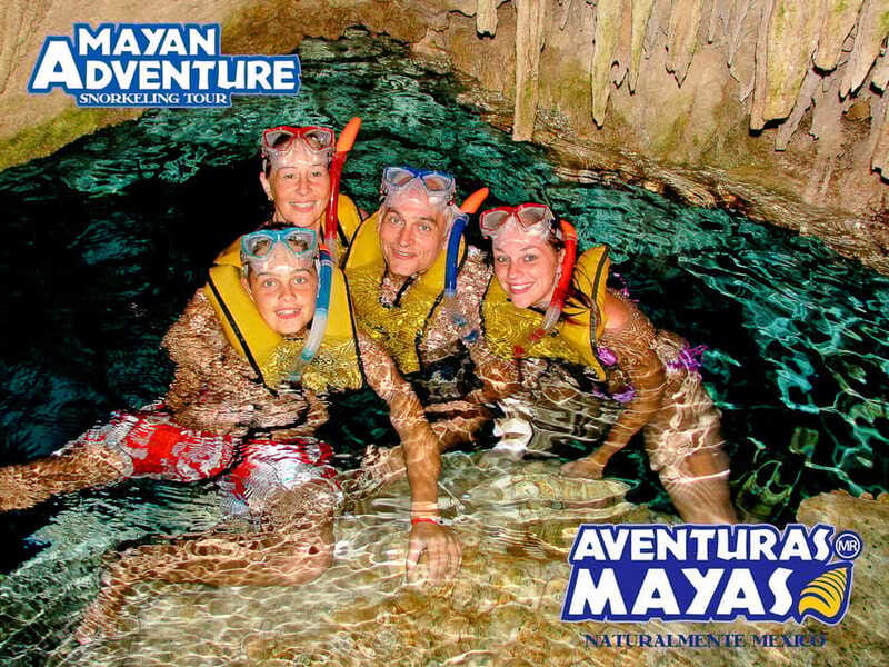 Mayan Adventure - 3 different snorkeling sites in one day! - Stop 1: The Open Cenote with Jump Options and Zipline Energy