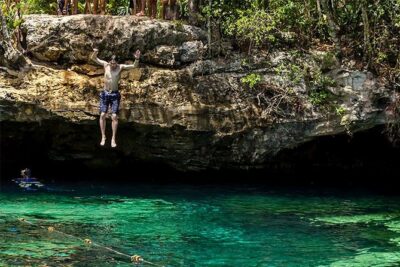 Private Tour: Akumal Marine Turtle Snorkeling and Cenote Adventure - Cenote Azul jungle swim: a cool reset from saltwater