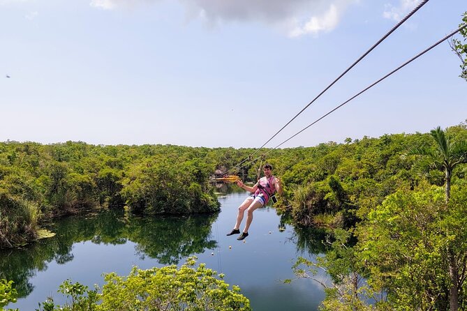 Tankah Mayan Village Zipline Nature Park - Ziplines above the lagoon: speed, views, and the water-zip finale