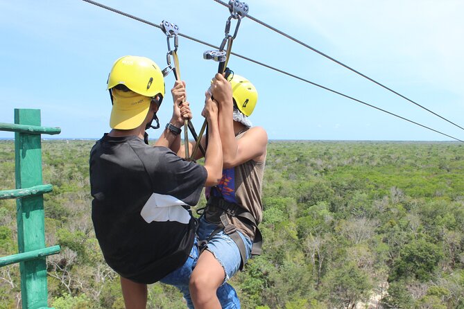 Tulum's Thrilling Jungle: ATV, Zip Lines, Cenote & More! - Rappelling 13 feet (4 m): the challenge moment