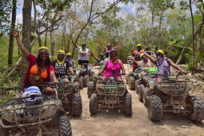 Wild Tulum Day: ATV Tour + Zip Lines + Cenote + Rappel & Lunch! - Getting there: pickup windows in Playa del Carmen, Riviera Maya, and Tulum